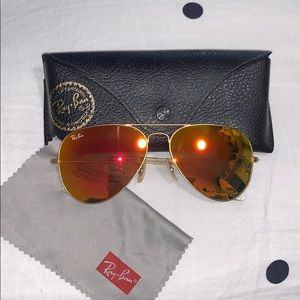Orange polarized ray ban sunglasses